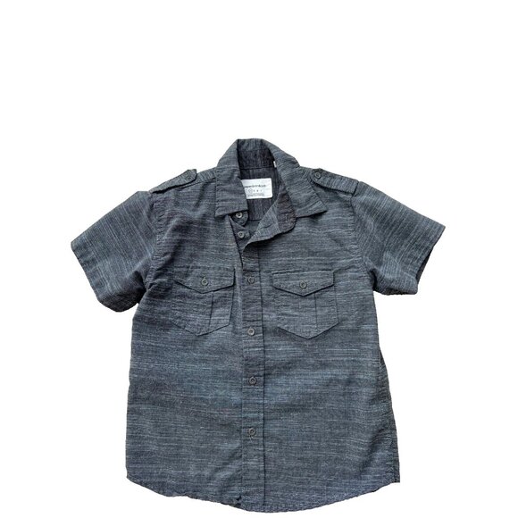 Paper Denim & Cloth Boy's Grey Cotton Blend Shirt ( 4 ) - Picture 1 of 1